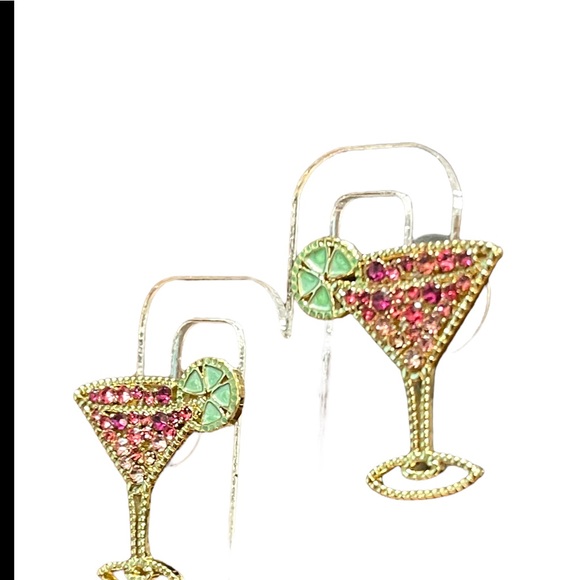 SUGARFIX by BaubleBar Cosmopolitan Drop Earrings gold finish pierced retired - Picture 6 of 6